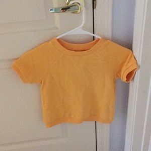Sunset yellow crop t-shirt